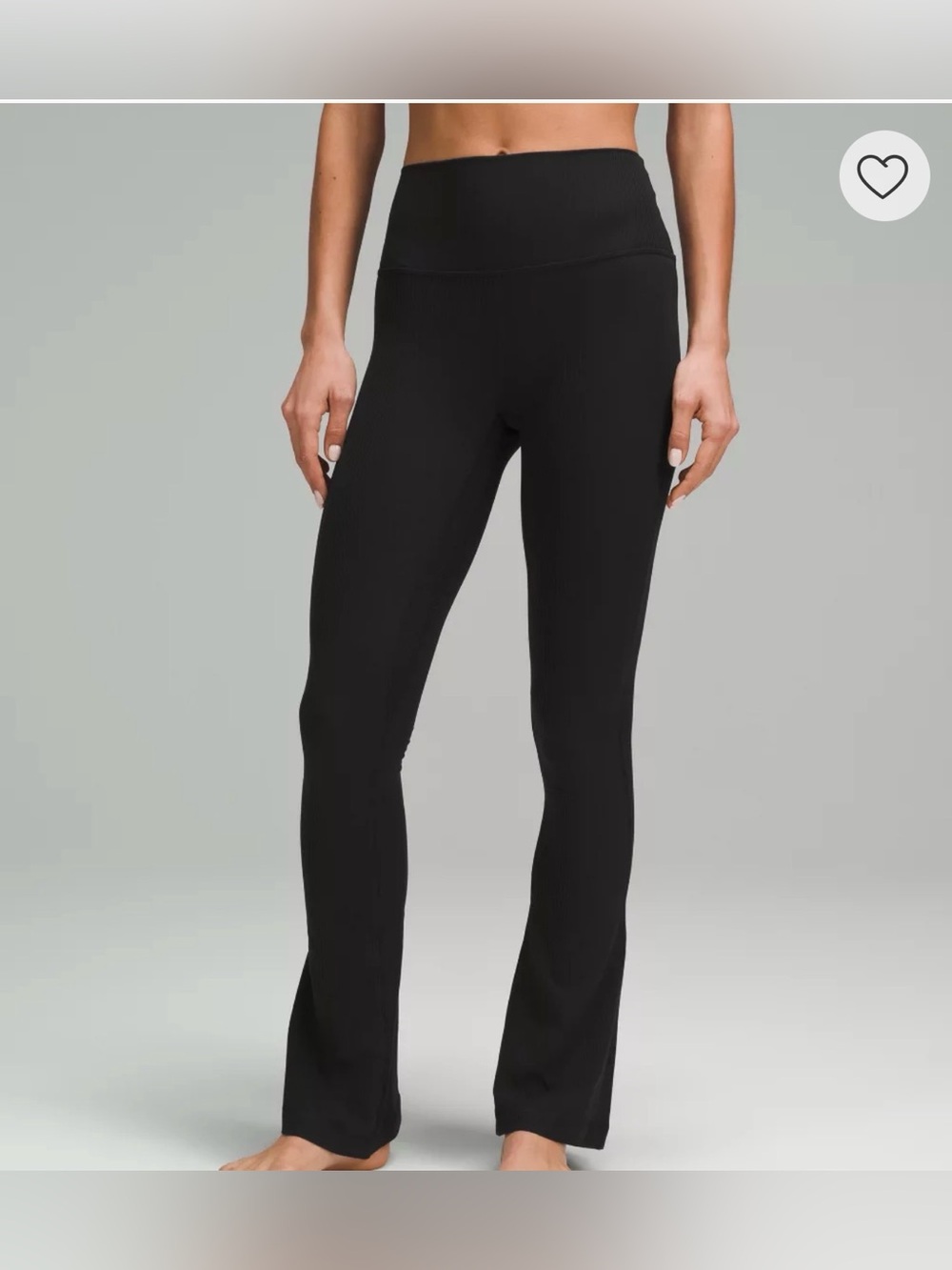 Lululemon Women’s Align High-Rise Ribbed Mini-Flare Pant Regular Black NWOT